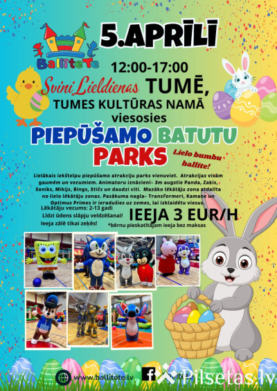 Piepū&scaron;amās atrakcijas bērniem