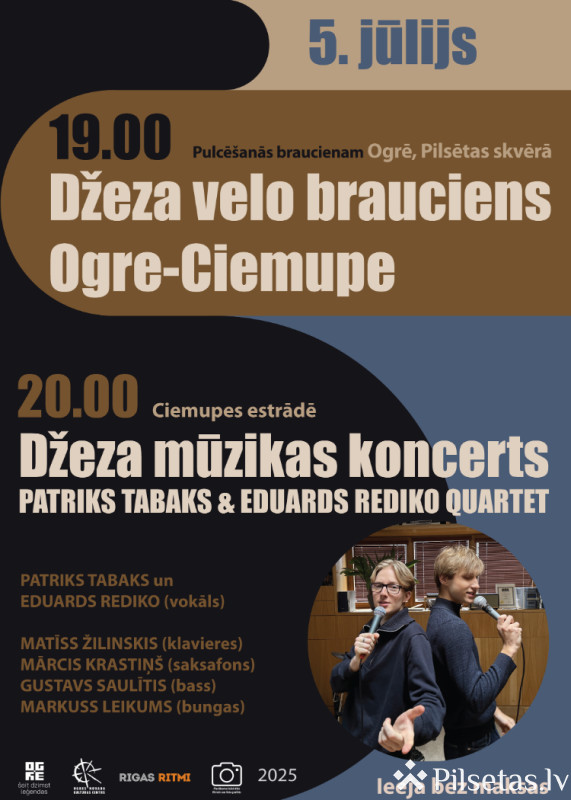 Velobrauciens un DŽEZA MŪZIKAS KONCERTS Ciemupē