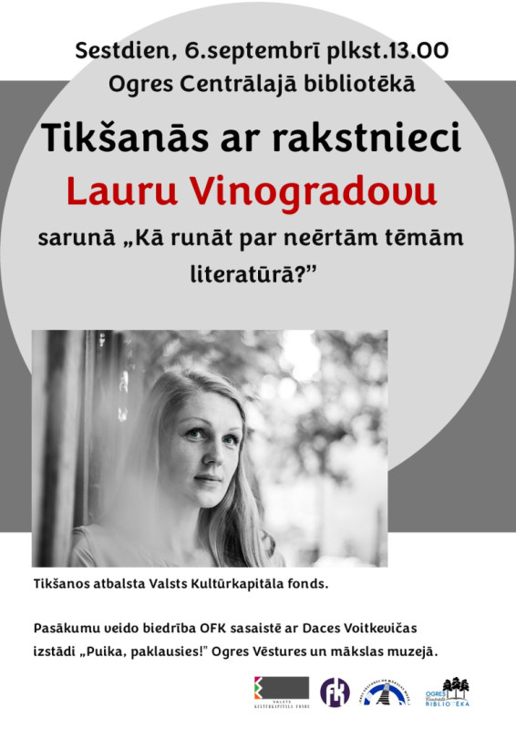 Tikšanās ar rakstnieci rakstnieci Lauru Vinogradovu Ogrē 2025