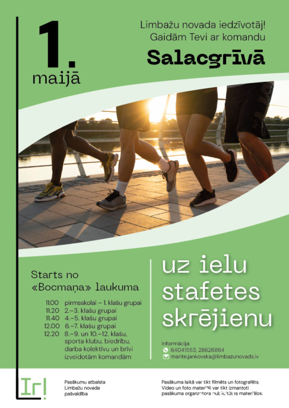 1.maija ielu stafetes skrējiens 2026