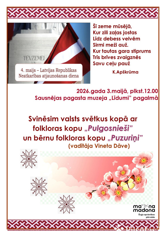 Latvijas Republikas Neatkarības atjauno&scaron;anas svētki Sausnējā