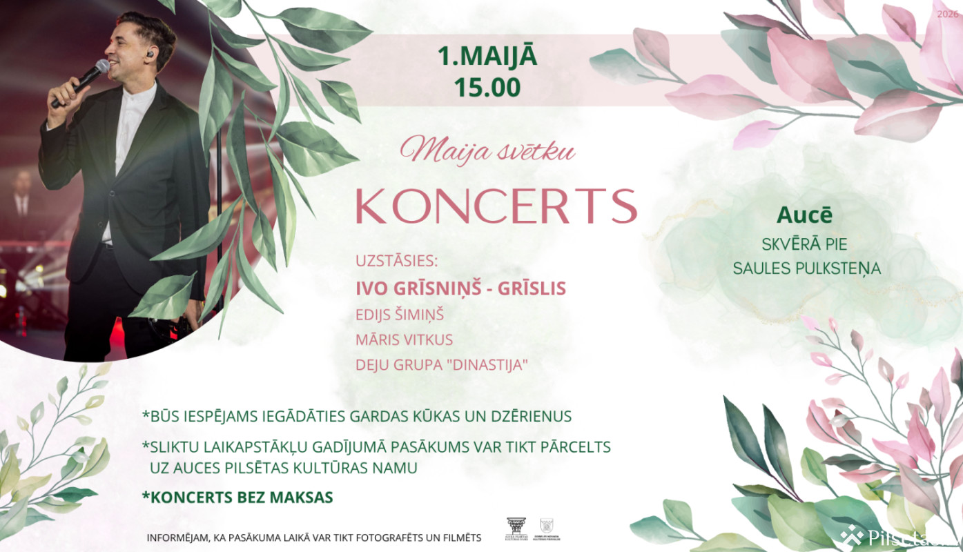 Maija svētku koncerts Aucē