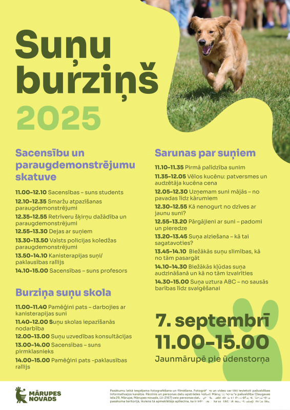 Suņu burziņš 2025