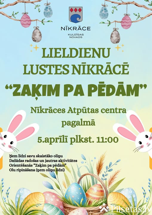 Lieldienu pasākums Nīkrāces pagasta atpūtas centra pagalmā