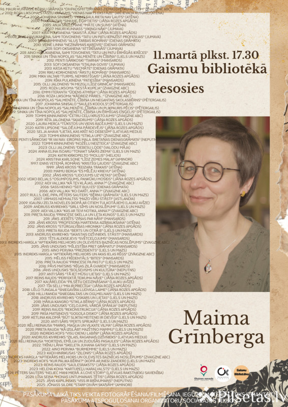 Tik&scaron;anās ar tulkotāju Maimu Grīnbergu