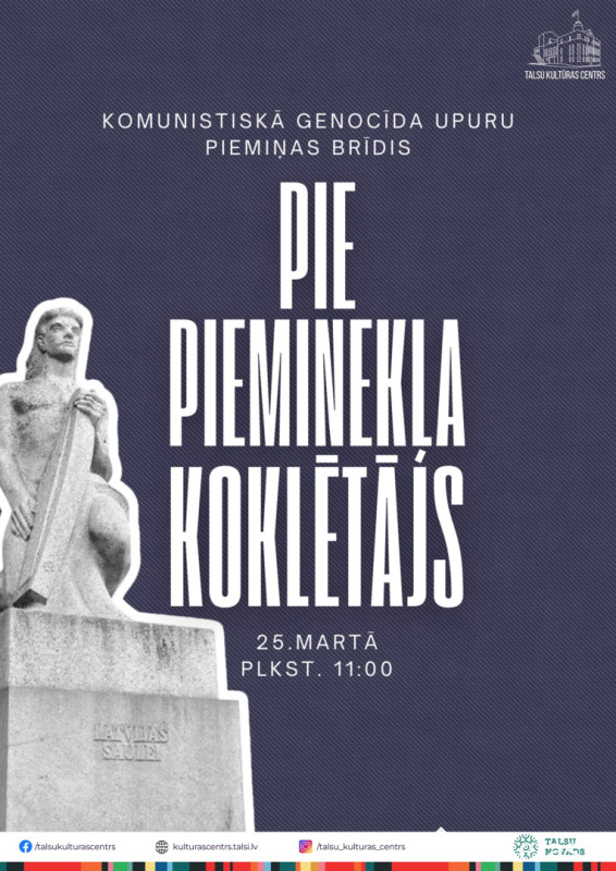 Piemiņas brīdis pie pieminekļa &bdquo;Koklētājs&rdquo;