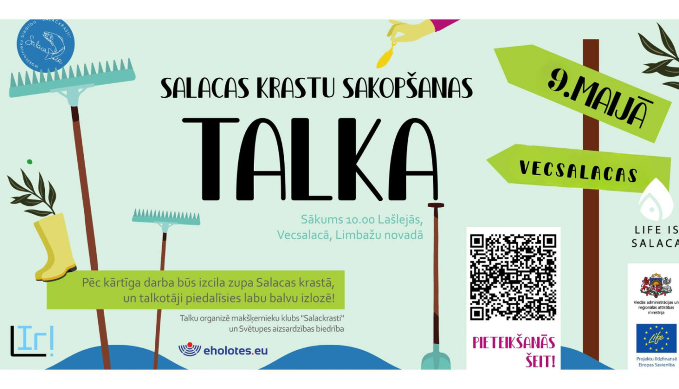 Salacas upes krastu sakop&scaron;anas talka 2026