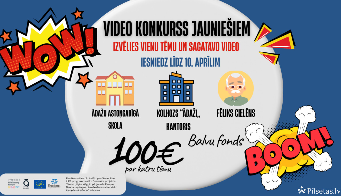 JAUNIE&Scaron;U VIDEO KONKURSS: &ldquo;Ādažu stāsti&rdquo;