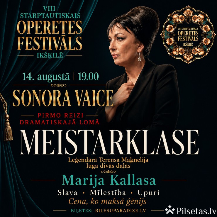 VIII Starptautiskais Operetes festivāls Ik&scaron;ķilē ǀ SONORA VAICE Terensa Maknelija lugā "Meistarklase" ǀ par 20.gs.izcilāko operdīvu Mariju Kallasu